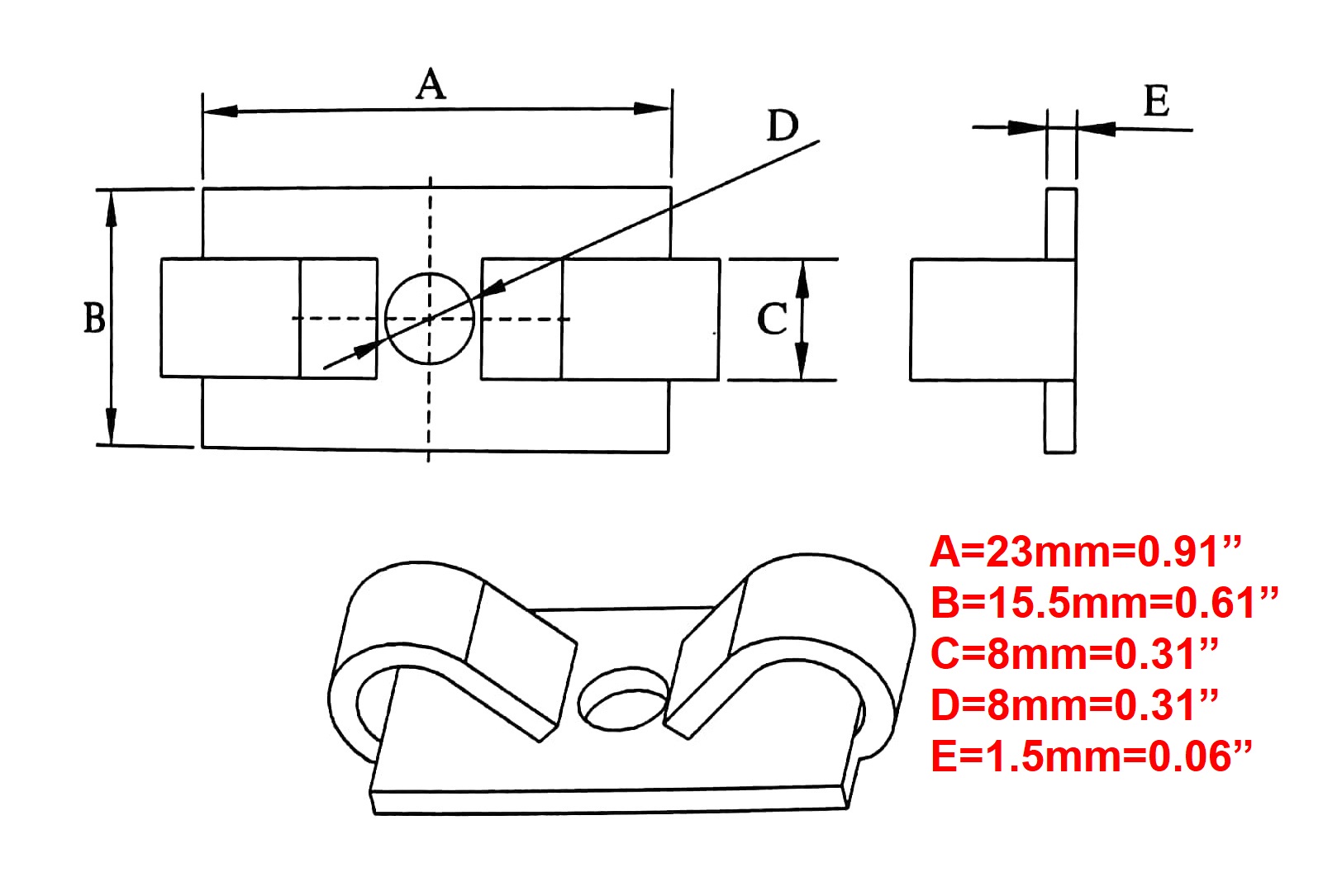 12-set Aluminum T-slot profile slide-in End Fastener 30x30-8 