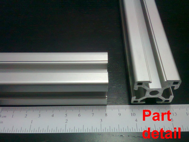 Aluminum T-slot extruded framing profile 30x30 Metric Series Length Choose 